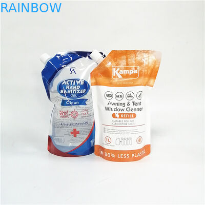 Ανακυκλώσιμες σφουγγαρισμένες όρθιες τσάντες με διάφορους τύπους καπάκιας για φιλικές προς το περιβάλλον συσκευασίες