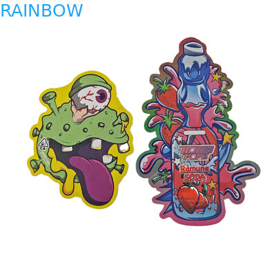 Προσαρμοσμένο σχεδιασμό Τυπωμένο Die Cut Ziplock Ειδικό σχήμα Ακανόνιστη πλαστική συσκευασία 3.5g σακούλα Mylar