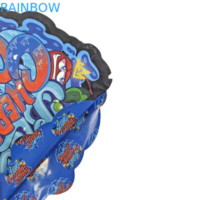 Προσαρμοσμένο σχεδιασμό Τυπωμένο Die Cut Ziplock Ειδικό σχήμα Ακανόνιστη πλαστική συσκευασία 3.5g σακούλα Mylar
