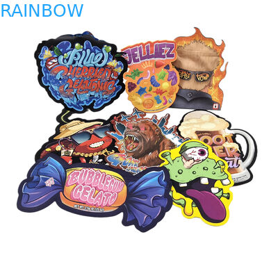 Προσαρμοσμένο σχεδιασμό Τυπωμένες σακούλες Mylar συσκευασία Soft Touch πλαστικό 3,5g σακούλες Mylar πεθαίνει κόψιμο Ακανόνιστες τσάντες συσκευασία