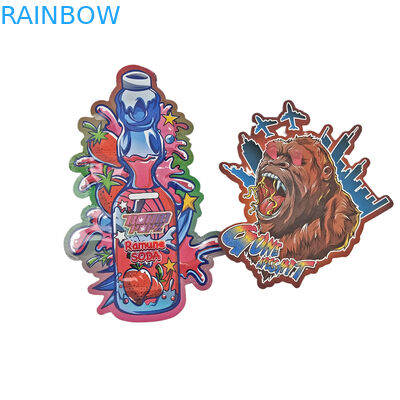 Προσαρμοσμένο Ματ λογότυπο επανακλειδωτό πλαστικό σχήμα τσάντα Αδιάβροχο θραύση κόψιμο Ziplock 3.5 Mylar σακούλες για γλυκά