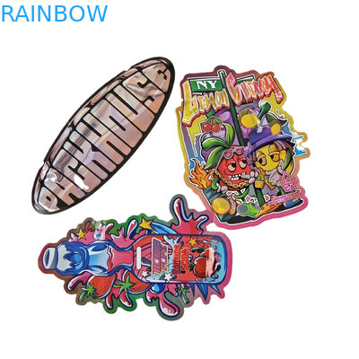 Προσαρμοσμένο Ματ λογότυπο επανακλειδωτό πλαστικό σχήμα τσάντα Αδιάβροχο θραύση κόψιμο Ziplock 3.5 Mylar σακούλες για γλυκά