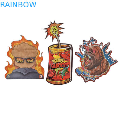 Προσαρμοσμένα τυπωμένα 3.5g μπισκότα γλυκά σνακ Ειδικά σχήμα Ziplock πλαστικές σακούλες με οσφρητική διακοπή πεθαίνει σακούλες Mylar