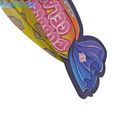 Προσαρμοσμένα τυπωμένα 3.5g μπισκότα γλυκά σνακ Ειδικά σχήμα Ziplock πλαστικές σακούλες με οσφρητική διακοπή πεθαίνει σακούλες Mylar