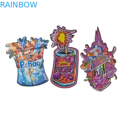 Προσαρμοσμένο κόψιμο πλαστικού εκτυπωμένου λογότυπου Αδιάβροχο 3.5 Τρώσιμες συσκευασίες τροφίμων Ziplock Τρώσιμα σνακ Mylar σακούλες