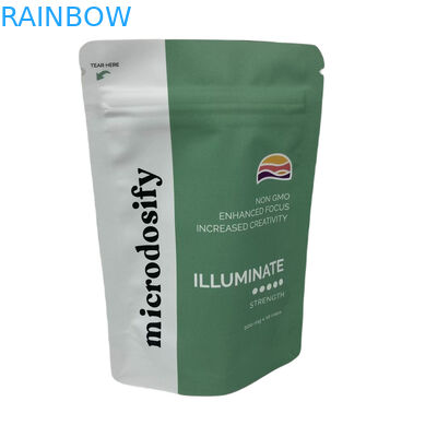 Ιατρικό φυλλό χόρτου Τρεις πλευρικές σφραγίδες τσάντα Αδιάβροχη σακούλες Mylar προσαρμοσμένες με παράθυρο