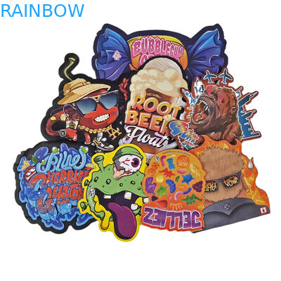 3.5g 7g 14g Ειδικό σχήμα πλαστική σακούλα συσκευασίας ολογράφηση οσφρητική πλαστική θραύση Custom Snack Cookie Snack Bags