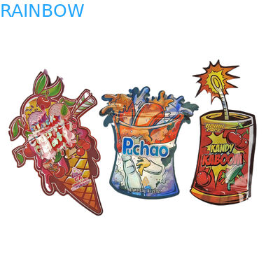 Αντί μυρωδιάς Προσαρμοσμένο Τυπωμένο 3.5g Ειδικό σχήμα Ακανόνιστη συσκευασία τροφίμων Τύλιες σακούλες με σφραγίδα