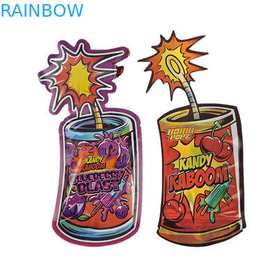 Υψηλής ποιότητας Custom Logo Ειδικό σχήμα Αδιάβροχο Ziplock Ακανόνιστο μοναδικό θραύσιμο 3.5g Μυλαρόσακοι για γλυκά μπισκότα