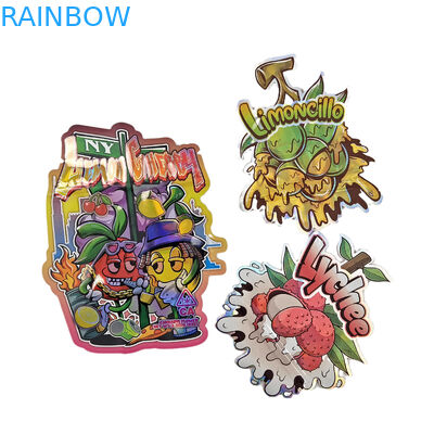 Υψηλής ποιότητας Custom Logo Ειδικό σχήμα Αδιάβροχο Ziplock Ακανόνιστο μοναδικό θραύσιμο 3.5g Μυλαρόσακοι για γλυκά μπισκότα