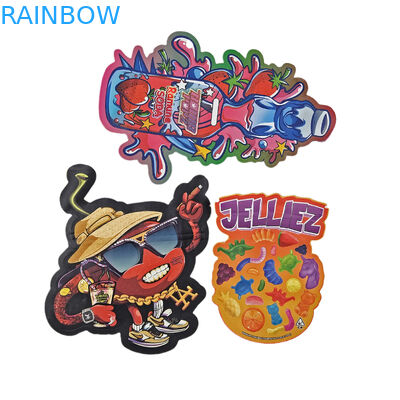 Χονδρικό 3.5g Custom Die Cut Ziplock Bags για συσκευασία τροφίμων Αντί μυρωδιάς σχήμα Τρώσιμο πακέτο Τροφίμων Mylar σακούλες