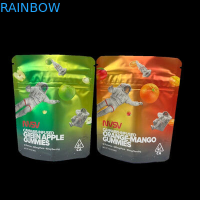 3.5 Gram πλαστικές σακούλες συσκευασία προσαρμοσμένη ετικέτα εκτυπωμένα μπισκότα CBD