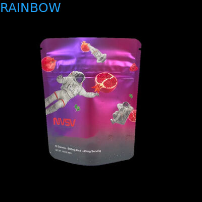 3.5 Gram πλαστικές σακούλες συσκευασία προσαρμοσμένη ετικέτα εκτυπωμένα μπισκότα CBD