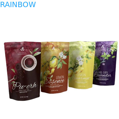 Τροφική ποιότητα Στάσου τσάντες πλαστική προσαρμοσμένη φύλλα ματ φινίρισμα για συσκευασία τσαγιού