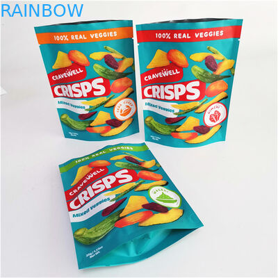 Προσαρμοσμένη ψηφιακή εκτύπωση Ziplock Edibles Stand Up Packaging BagsFor Nuts Food
