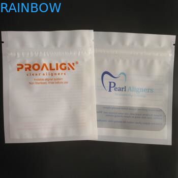 Εμπορεμπόριο ανακυκλώσιμος τριπλής όψης σφραγισμένο Mylar συσκευασία δοντιών ευθυγραμμιστή για τη φροντίδα των δοντιών με φερμουάρ