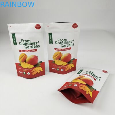 Στάσου με σάκο με φερμουάρ Αδιάβροχο υγρασία Αδιάβροχο τροφικό πλαστικό σάκο συσκευασίας