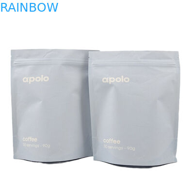 Τυπωμένο χάρτινο χαρτί Kraft Stand Up Zipper Bag