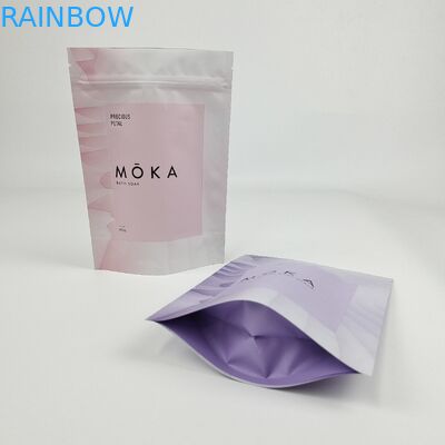 Προσαρμοσμένη ψηφιακή εκτύπωση Kraft Paper Pouch Stand Up Ziplock Αλουμινένιο φύλλο σακούλες για την συσκευασία καφέ σώμα scrub