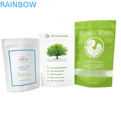 Περιβαλλοντικά φιλική βιοδιασπώμενη τσάντα χαρτιού kraft, τσάντα κλειδαριού, τσάντα συσκευασίας τροφίμων, τσάντα με παράθυρο