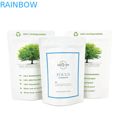 Περιβαλλοντικά φιλικό προσαρμοσμένο λογότυπο 100g 250g τσάι καφέ σακούλα συσκευασία σακούλα ανακυκλώσιμη χαρτί kraft stand up pouch
