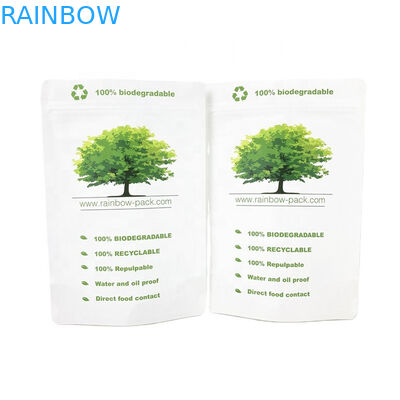 Βιοδιασπώμενη τσάντα χαρτιού Kraft με παράθυρο για τα τρόφιμα Αλεύρι καρύδια ρύζι τσάι Κατασκευή τροφίμων άμεση πώληση