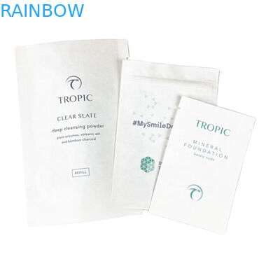 Προσαρμοσμένο λογότυπο Οικολογικά φιλικό λευκό χαρτί Kraft Μαγγούρα σκόνη καρύδια ζωοτροφές βιοδιασπώμενα φερμουάρ Αδιάβροχο χαρτί συσκευασία