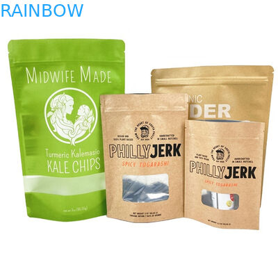 Προσαρμοσμένο δικό σχεδιασμό Κραφτ χαρτοσακούλες για μπισκότα κέικ καρύδια Τρώσιμα σκόνη τροφή για κατοικίδια ζώα βιοδιασπώμενη απρόσβλητη από μυρωδιά συσκευασία Pouc