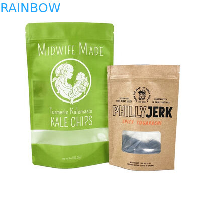 Περιβαλλοντικά φιλικό προσαρμοσμένο λογότυπο 100g 250g Kraft χαρτί τσάι καφέ καρύδια σκόνη σακούλα ανακυκλώσιμο Kraft χαρτί τσάντα