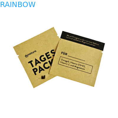 Προσαρμοσμένα τυπωμένα σακίδια δείγματος καφέ χαλαρού τσαγιού 8x8cm Kraft Paper Bag Ανακυκλώσιμο Kraft Paper Bag Προσαρμοσμένα