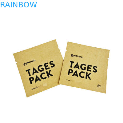 Προσαρμοσμένα τυπωμένα σακίδια δείγματος καφέ χαλαρού τσαγιού 8x8cm Kraft Paper Bag Ανακυκλώσιμο Kraft Paper Bag Προσαρμοσμένα