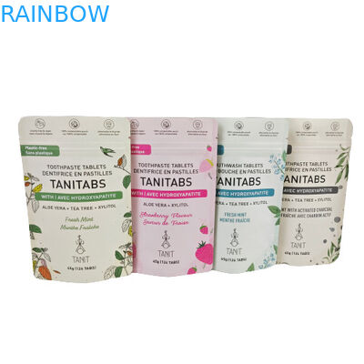 Προσαρμοσμένα τυπωμένα σακίδια δείγματος καφέ χαλαρού τσαγιού 8x8cm Kraft Paper Bag Ανακυκλώσιμο Kraft Paper Bag Προσαρμοσμένα