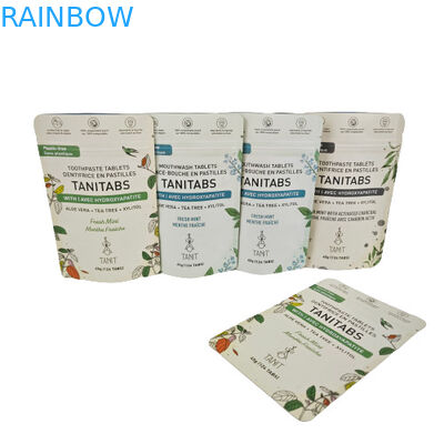 Προσαρμοσμένα τυπωμένα σακίδια δείγματος καφέ χαλαρού τσαγιού 8x8cm Kraft Paper Bag Ανακυκλώσιμο Kraft Paper Bag Προσαρμοσμένα