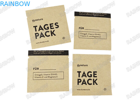 Προσαρμοσμένο τυπωμένο τρόφιμο ποιότητα stand up kraft χαρτί συσκευασία τσάντα Τρεις πλευρές θερμική σφραγίδα τσάι τσάντα καφέ