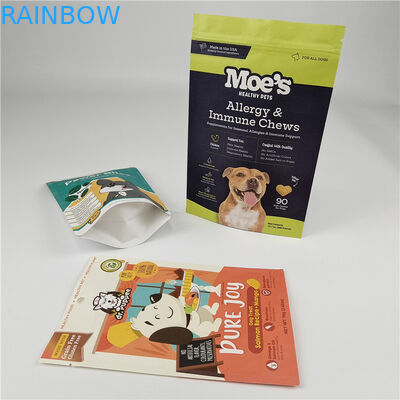Προσαρμοσμένο λογότυπο MOQ 100pcs Kraft Paper Bags για τσάι Cookie Cake Nuts Edibles Powder Pet Food Packaging Bag