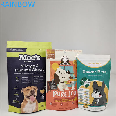 Προσαρμοσμένο λογότυπο MOQ 100pcs Kraft Paper Bags για τσάι Cookie Cake Nuts Edibles Powder Pet Food Packaging Bag