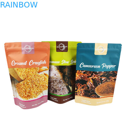 Ματ Τελειωμένο 250g πλαστική σακούλα για καρυκεύματα συσκευασία Τροφική ποιότητα μπαχαρικά σακούλα