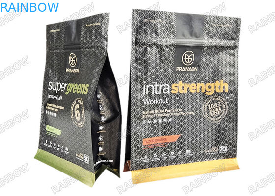 Προσαρμοσμένες σακούλες συσκευασίας από φύλλο αλουμινίου σε σκόνη πρωτεΐνης καφέ με βαλβίδα αρωματική σακούλα Mylar