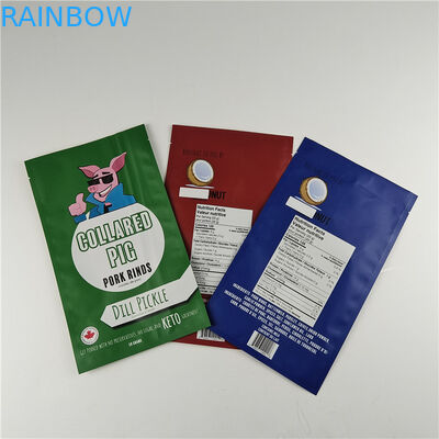 Κατασκευαστής Προσαρμοσμένο μέγεθος Αποθήκευση Σνακ σακούλα συσκευασία Matt Αλουμινίου Foil Stand Up Pouch Ziplock συσκευασία σακούλα