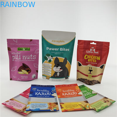 Καλύτερα πωλούμενη ανακυκλώσιμη φιλική προς το περιβάλλον Τυποποιημένη τσάντα τύπου τροφίμων με φερμουάρ για συσκευασία σνακ