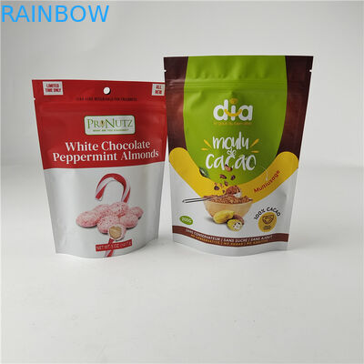 Υψηλής ποιότητας Προσαρμοσμένη ψηφιακή εκτύπωση PE επαναχρησιμοποιήσιμη τσάντα φερμουάρ πλαστικό stand up σακούλες Mylar