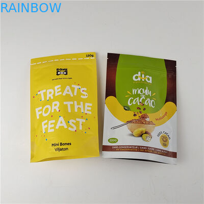 Υψηλής ποιότητας Προσαρμοσμένη ψηφιακή εκτύπωση PE επαναχρησιμοποιήσιμη τσάντα φερμουάρ πλαστικό stand up σακούλες Mylar