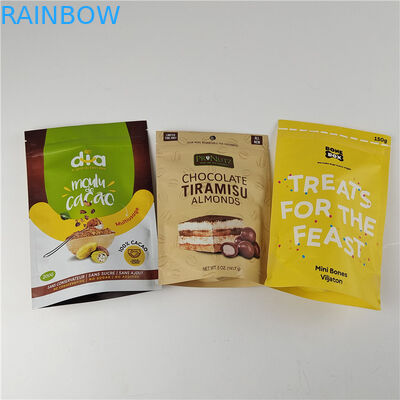 Υψηλής ποιότητας Προσαρμοσμένη ψηφιακή εκτύπωση PE επαναχρησιμοποιήσιμη τσάντα φερμουάρ πλαστικό stand up σακούλες Mylar