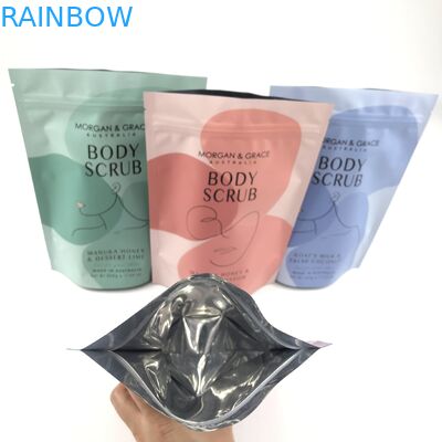 Σηκωμένη σακούλα σφουγγαρίσματος σώματος Προσαρμόσιμη συσκευασία καλλυντικών με διάφορα μεγέθη