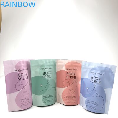 Σηκωμένη σακούλα σφουγγαρίσματος σώματος Προσαρμόσιμη συσκευασία καλλυντικών με διάφορα μεγέθη