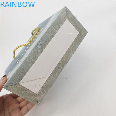 Καλύτερα πωλούμενο Ανακυκλώσιμο Περιβαλλοντικά φιλικό λογότυπο Εκτυπωμένη χαρτοσακούλα για ψώνια Συσκευή Λευκή 110 γραμμάρια Επαναχρησιμοποιήσιμη