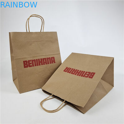 Προωθητική Κατάλληλη τιμή Τετράγωνο κάτω Customized Kraft Paper Bag Custom Printing Biodegradable Shopping Bag