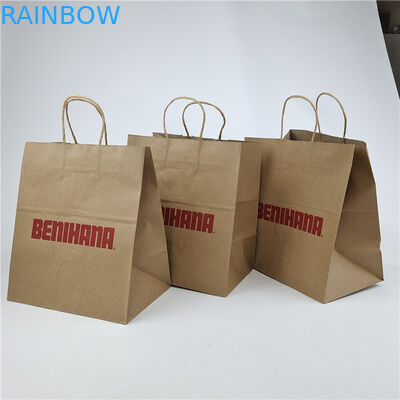 Προωθητική Κατάλληλη τιμή Τετράγωνο κάτω Customized Kraft Paper Bag Custom Printing Biodegradable Shopping Bag