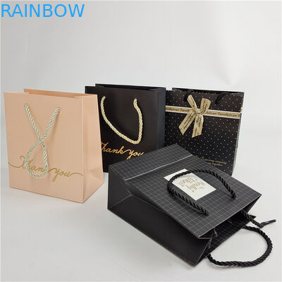 Υψηλής ποιότητας Προσαρμοσμένη ψηφιακή εκτύπωση Λογότυπο Τυπωμένη χαρτοσακούλα για ψώνια Συσκευή λευκή 110 γραμμάρια επαναχρησιμοποιήσιμη