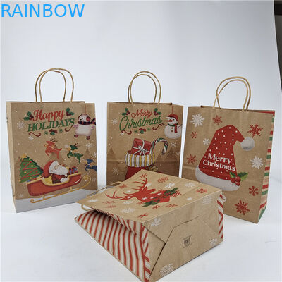 Προσαρμοσμένες τσάντες χαρτιού με σχοινί για δώρα/έπιπλα/αγορές Περιβαλλοντικά φιλικές και προσιτές